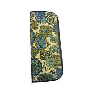 Vintage Knitting Needles Zippered Case Tapestry MCM 5th Ave Design 20 Needles